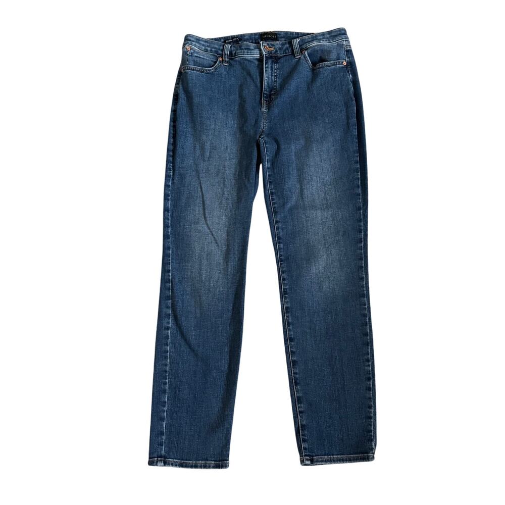 Talbots Jeans Womens Size 10 Slim Ankle Blue Stretch Denim Tapered Skinny